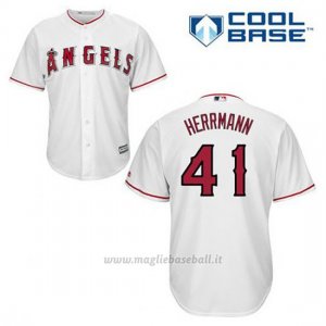 Maglia Baseball Uomo Los Angeles Angels Frank Herrmann 41 Bianco 1ªCool Base