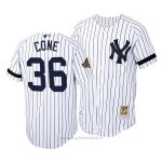 Maglia Baseball Uomo New York Yankees David Cone Cooperstown Collection Autentico Home Bianco