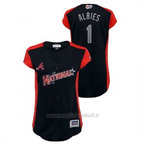 Maglia Baseball Donna Atlanta Atlanta Braves 2019 All Star Game Workout National League Ozzie Albies Blu
