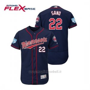 Maglia Baseball Uomo Minnesota Twins Miguel Sano Flex Base Entrenamiento De Primavera 2019 Blu