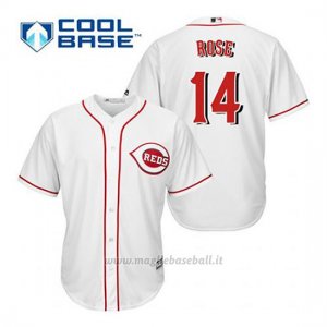 Maglia Baseball Uomo Cincinnati Reds Pete Rose 14 Bianco 1ªCool Base