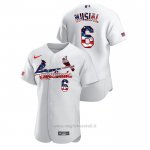 Maglia Baseball Uomo St. Louis Cardinals Stan Musial 2020 Stars & Stripes 4th of July Bianco
