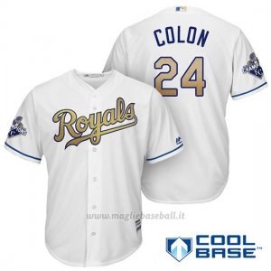 Maglia Baseball Uomo Kansas City Royals Campione 24 Christian Colon Coolbase Ors