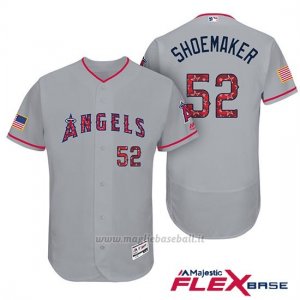 Maglia Baseball Uomo Los Angeles Angels 2017 Estrellas y Rayas Matt Shoemaker Grigio Flex Base