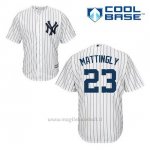 Maglia Baseball Uomo New York Yankees Don Mattingly 23 Bianco 1ªCool Base