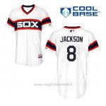 Maglia Baseball Uomo Chicago White Sox 8 Bo Jackson Bianco Alterner Cool Base