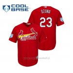 Maglia Baseball Uomo St. Louis Cardinals Marcell Ozuna Cool Base Entrenamiento De Primavera 2019 Rosso