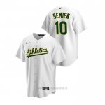 Maglia Baseball Uomo Oakland Athletics Marcus Semien Replica Primera Bianco