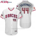 Maglia Baseball Uomo Arizona Diamondbacks 2017 Estrellas y Rayas 44 Paul Goldschmidt Bianco Flex Base