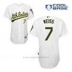 Maglia Baseball Uomo Oakland Athletics Walt Weiss 7 Bianco 1ªCool Base