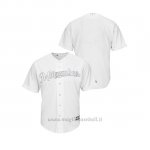 Maglia Baseball Uomo Milwaukee Brewers 2019 Players Weekend Replica Bianco