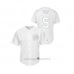 Maglia Baseball Hombre Chicago Cubs 5 Albert Almora Jr 2019 Players Weekend Tico Replica Bianco