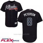 Maglia Baseball Uomo Atlanta Braves 8 Jace Peterson Blu Autentico Collezione Flex Base