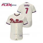 Maglia Baseball Uomo Philadelphia Phillies Maikel Franco 150th Aniversario Patch Flex Base Crema