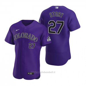 Maglia Baseball Uomo Colorado Rockies Trevor Story Autentico 2020 Alternato Viola