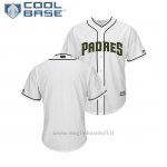 Maglia Baseball Uomo San Diego Padres 2018 Dia de los Caidos Cool Base Bianco