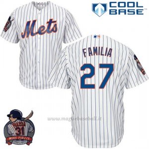 Maglia Baseball Uomo New York Mets Jeurys Familia Bianco Cool Base With Piazza