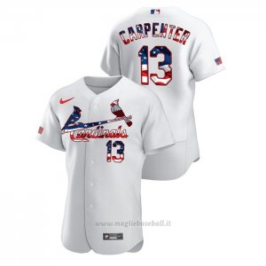 Maglia Baseball Uomo St. Louis Cardinals Matt Carpenter 2020 Stars & Stripes 4th of July Bianco