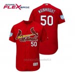 Maglia Baseball Uomo St. Louis Cardinals Adam Wainwright Flex Base Entrenamiento De Primavera 2019 Rosso