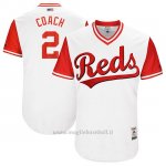 Maglia Baseball Uomo Cincinnati Reds 2017 Little League World Series 2 Zack Cozart Bianco