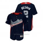 Maglia Baseball Bambino All Star Game Majestic Alex Bregman 2018 1ªRun Derby American League Blu
