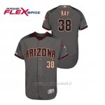 Maglia Baseball Uomo Arizona Diamondbacks Robbie Ray 150th Aniversario Patch Autentico Flex Base Grigio