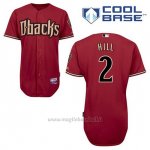 Maglia Baseball Uomo Arizona Diamondbacks 2 Aaron Hill Rosso Alterner Cool Base