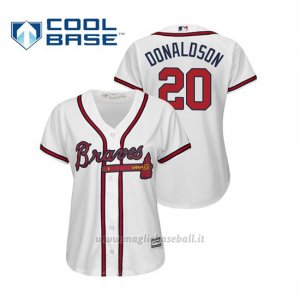 Maglia Baseball Donna Atlanta Braves Josh Donaldson Cool Base Majestic 1ª2019 Bianco