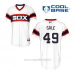 Maglia Baseball Uomo Chicago White Sox 49 Chris Sale Bianco Alterner Cool Base
