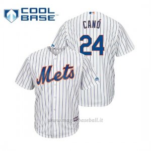 Maglia Baseball Uomo New York Mets Robinson Cano Cool Base Majestic 1ªBlanco