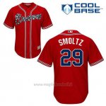 Maglia Baseball Uomo Atlanta Braves 29 John Smoltz Rosso Alterner Cool Base