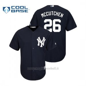 Maglia Baseball Uomo New York Yankees Andrew Mccutchen Cool Base Majestic Replica Alternato Blu