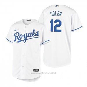 Maglia Baseball Bambino Kansas City Royals Jorge Soler Replica Primera Bianco