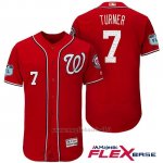 Maglia Baseball Uomo Washington Nationals Trea Turner Scarlet 2017 Allenamento Primaverile Flex Base Giocatore