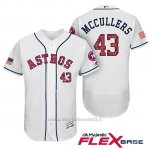 Maglia Baseball Uomo Houston Astros 2017 Estrellas y Rayas Lance Mccullers Bianco Flex Base