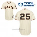 Maglia Baseball Uomo San Francisco Giants Barry Bonds 25 Crema 1ªCool Base