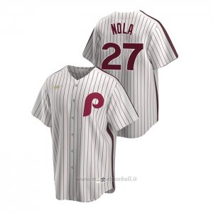 Maglia Baseball Uomo Philadelphia Phillies Aaron Nola Cooperstown Collection Primera Bianco