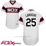 Maglia Baseball Uomo Chicago White Sox 25 Adam Laroche Bianco Autentico Collezione Flex Base