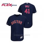 Maglia Baseball Uomo Boston Red Sox Chris Sale 150th Aniversario Patch Autentico Flex Base Blu
