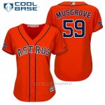 Maglia Baseball Donna Houston Astros 2017 World Series Campione Joe Musgrove Arancione Cool Base