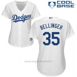Maglia Baseball Donna Los Angeles Dodgers Cody Bellinger Bianco Cool Base