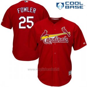 Maglia Baseball Uomo St. Louis Cardinals 25 Dexter Fowler Rosso2017 Cool Base