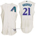 Maglia Baseball Uomo Arizona Diamondbacks 21 Zack Greinke Bianco Turn Back The Clock