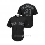 Maglia Baseball Hombre Boston Red Sox 41 Chris Sale 2019 Players Weekend The Conductor Replica Nero
