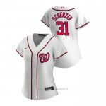 Maglia Baseball Donna Washington Nationals Max Scherzer 2020 Replica Primera Bianco