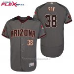 Maglia Baseball Uomo Arizona Diamondbacks 38 Robbie Ray Grigio Nero 20 Anniversario Flex Base