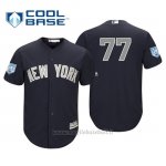 Maglia Baseball Uomo New York Yankees Clint Frazier Cool Base Alternato Entrenamiento De Primavera 2019 Blu