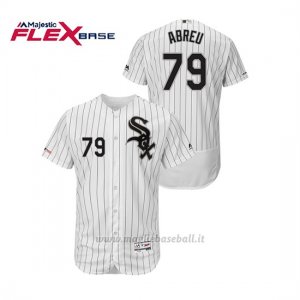 Maglia Baseball Uomo Chicago White Sox Jose Abreu 150th Aniversario Patch Flex Base Bianco Nero