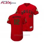 Maglia Baseball Uomo Los Angeles Angels Martin Maldonado 2018 Dia de los Caidos Flex Base Scarlet