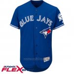 Maglia Baseball Uomo Toronto Blue Jays Blank Blu Flex Base Autentico Collezione 40 Anniversario